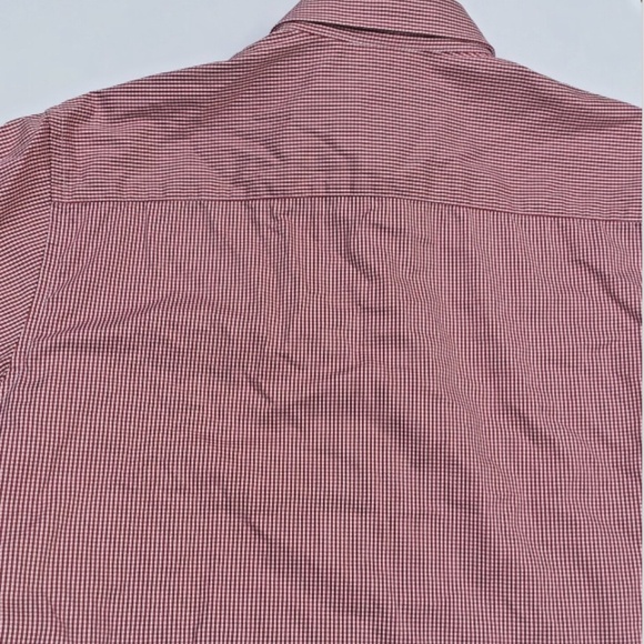Camicia In Roma red checkered 2 fold cotton Sz 16 made in Italy 🇮🇹 - Picture 10 of 11